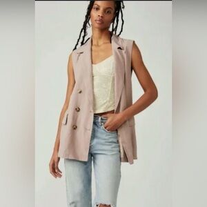 Free People Movement Olivia Vest Sleeveless - Light Tan